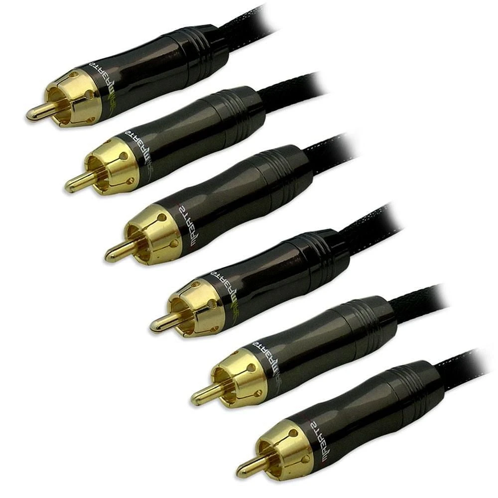 Streamwire Câble AV mâle RCA vers mâle RCA, vidéo composite, compatible avec haut-parleur, amplificateur, lecteur DVD et plus encore - 3 pieds