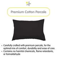 BreathableBaby Taie d'oreiller en percale de coton, pour oreiller pour tout-petit de 13" x 18"/33 x 46 cm (paquet de 2)