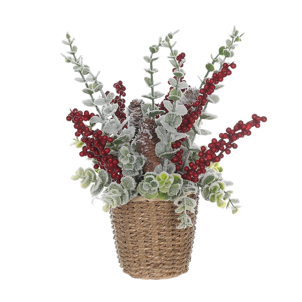 Temps de vacances Mini Arbre en pot de Noël de 32.5cm