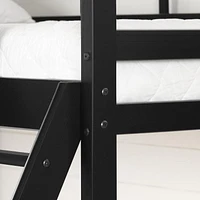 Meubles South Shore Fakto Lits superposés en bois massif Noir mat