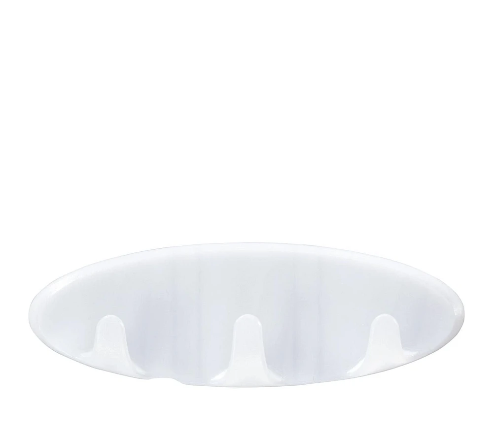 Crochet à usages multiples pour la salle de bain BATH21-EF CommandMC, grand, givré, 2,3 kg (5 lb), 1 crochet, 2 bandes résistant à l’eau