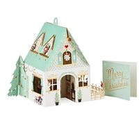 Carte en relief de Noël – Signature de Hallmark (Décoration – Maison du père Noël en 3 dimensions)