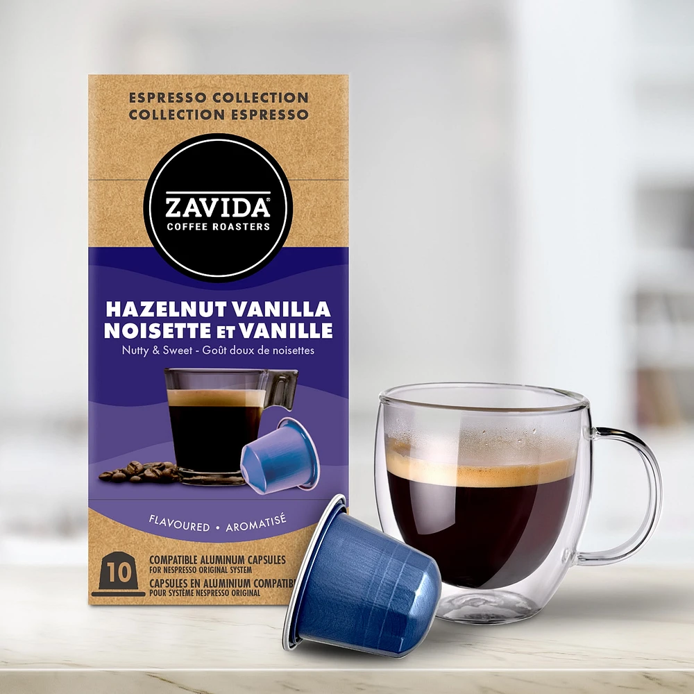 Zavida Chocolate Truffle 10ct Espresso Pods, E-ZAVIDA HZLNTVANESP