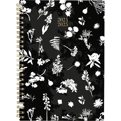 Cambridge 12M Smp Floral Noir et Blanc Agenda '25 Agenda