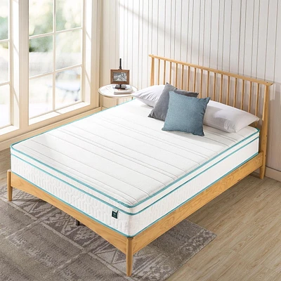 Matelas hybride à ressorts en mousse à mémoire de 12 pouces Zinus/matelas à ressorts à plateau euro/mousse infusée de thé vert/certifié CertiPUR-US/matelas dans une boîte