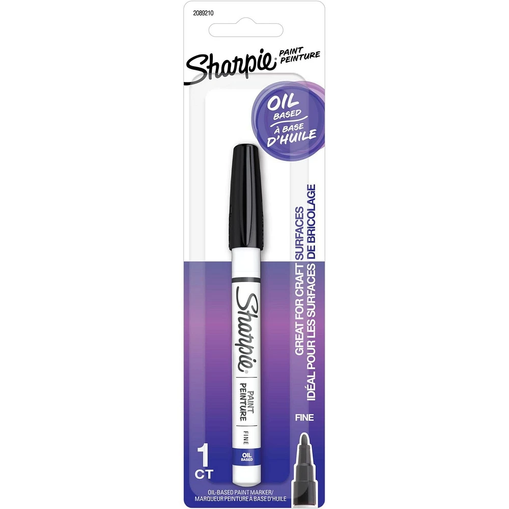 Marqueur Sharpie Paint à base d'huile, pointe fine, noir 1 unité