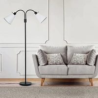 hometrends 2-Light Floor Lamp, 66 in; black finish