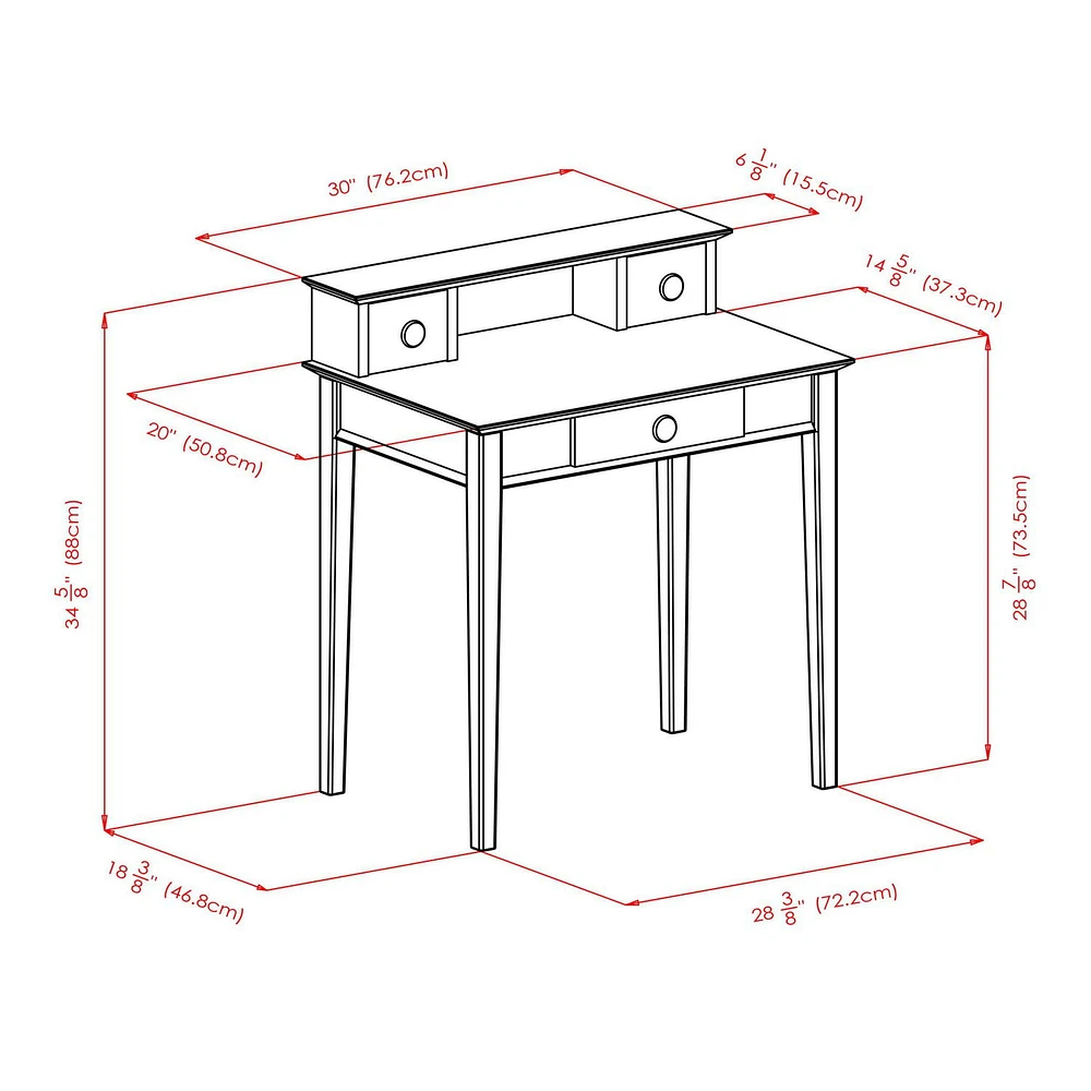 Winsome 99333 Writing Desk