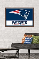 NFL New England Patriots - Logo 21 Wall Poster, 22.375" x 34" Framed