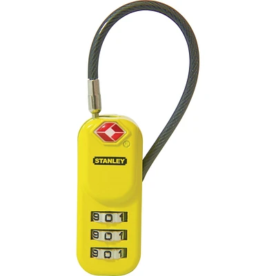 Cadenas de bagage à combinaisons et câble homologué TSA de Stanley - CD5720