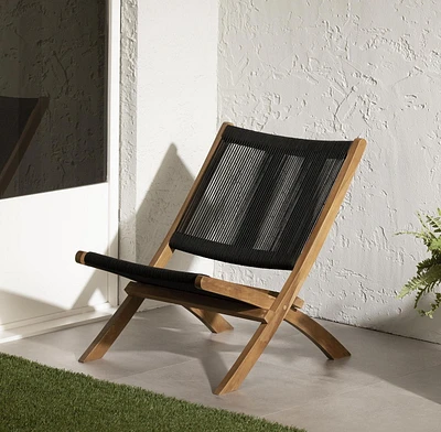 Wood and Rope Lounge Chair from the collection Agave South Shore