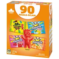 Maynards, Assorted Gummy Candy (Pack of 90), Sour Patch Kids, Fuzzy Peach, Swedish Berries, Swedish Fish, Bulk Candy, Individually Wrapped, Sour Candy