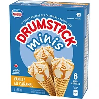 NESTLÉ® DRUMSTICK® Minis Vanilla Caramel Cones 6 x 66 ml