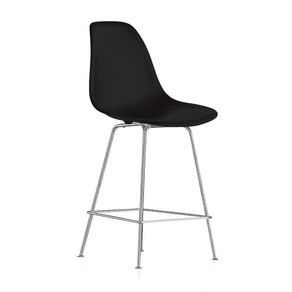 Heavenly Collection Chrome & Noir Tabouret de Comptoir