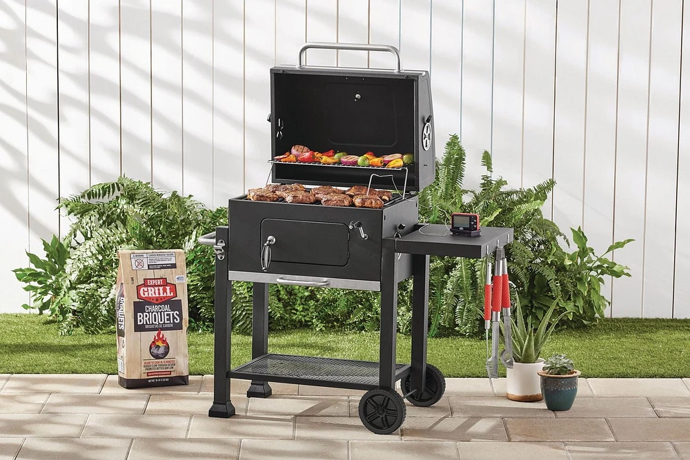 BARBECUE EXPERT GRILL ULTRA RÉSISTANT DE 61 cm AU CHARBON DE BOIS BARBECUE  DE 61 cm AU CHARBON DE BOIS