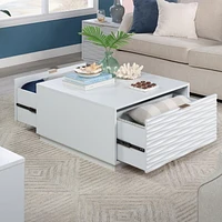 Sauder La Collection Morgan Main Table basse, Finition White, 434923