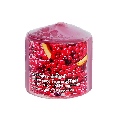 2.75" X 3" Pilier Parfumé (Délice Aux Canneberges) - Set of 4