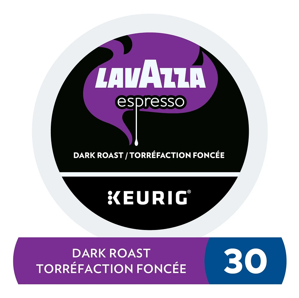 Lavazza Espresso, Dark Roast, K-Cup Coffee Pods, 30 Count, 30 Count