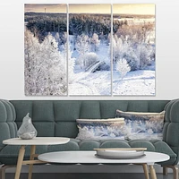 Designart Beautiful Winter Panorama Canvas Wall Art