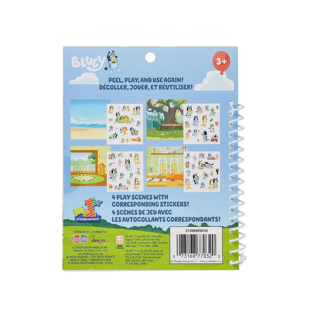 Livre d'Activités Bluey My First Sticker Autocollants Bluey