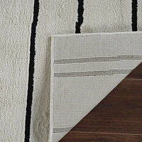 Tapis d'interieur abstrait Rug Branch Domus, creme noir, moderne - Salon, chambre, salle a manger et cuisine<br>