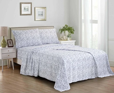 Ensemble de draps en microfibre imprimé 4 pièces