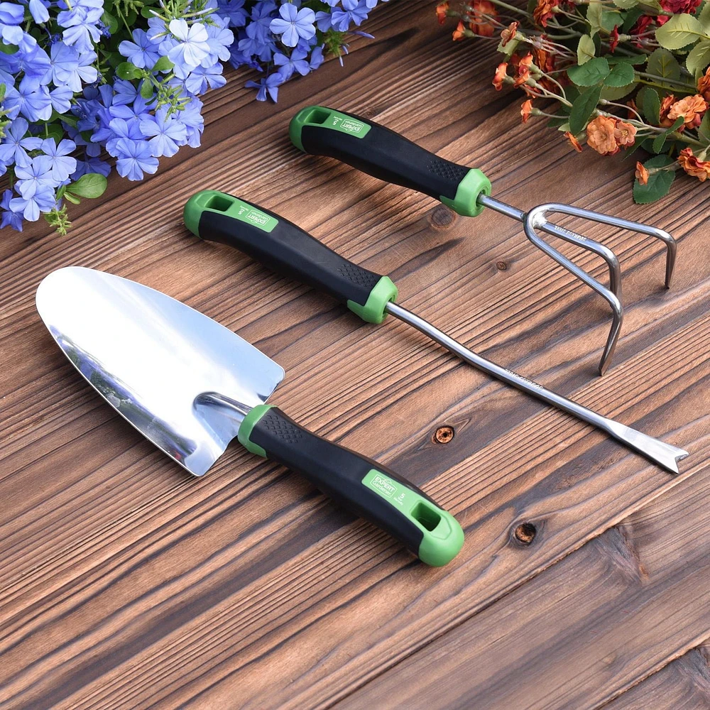 Expert Gardener 3 Pc. Stainless Steel Hand Tool Set, 3 Pc. Hand Tool Set
