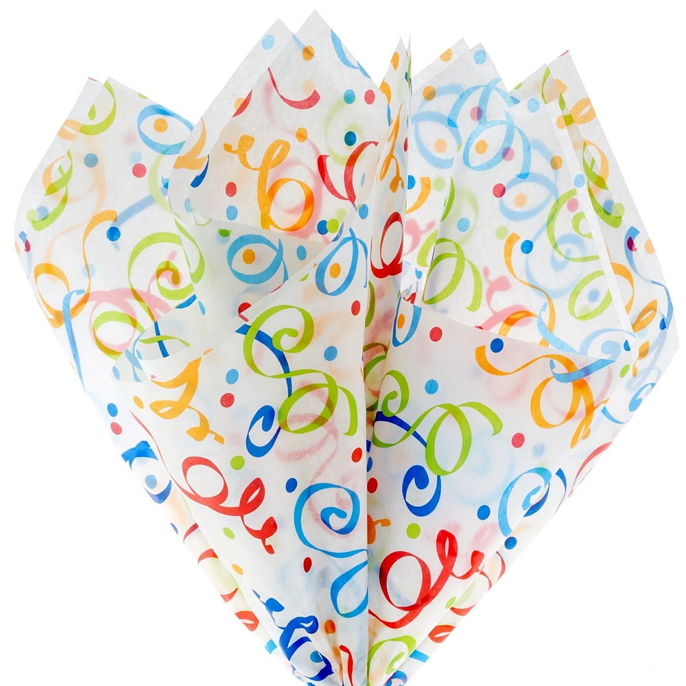 Papier de soie pour emballer les cadeaux, Hallmark (6 feuilles : confettis multicolores) pour les fêtes, les remises des diplômes, les célébrations