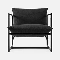 ZINUS Aidan Sling Fauteuil d'appoint avec cadre en métal avec rembourrage en mousse déchiquetée, garantie 1 an