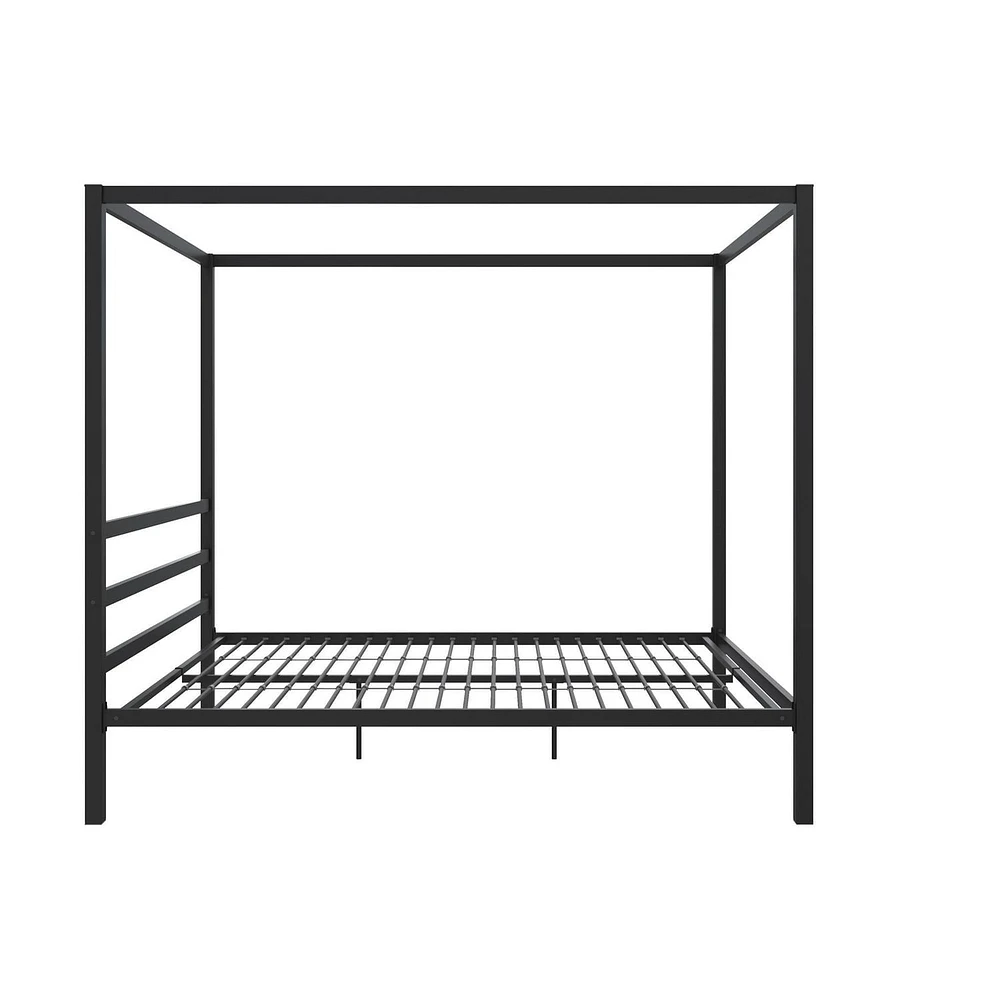DHP Modern Metal Canopy Bed, Queen, Black