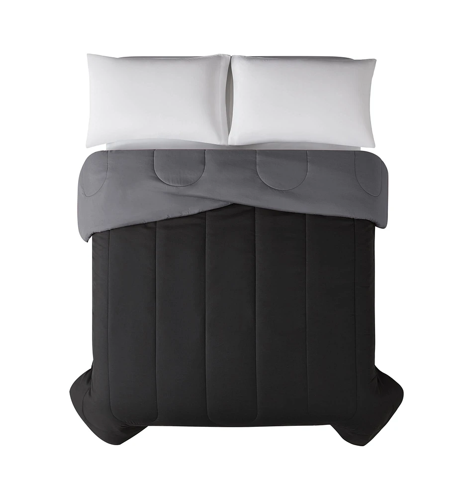 Mainstays Couette Noir Reversible Double/Grand MAINSTAYS PL EDREDON NOIR DBL/GRD