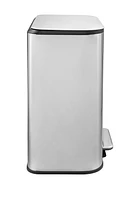 Poubelle en acier inoxydable de grande capacité de 50 L avec seau intérieur amovible The Step N' Sort