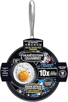 Granitestone Cookware Nonstick Frying Pan, 12” Nonstick Pan for Cooking & Frying, Mineral Enforced Egg Pan with Stay Cool Handles, Dishwasher Safe