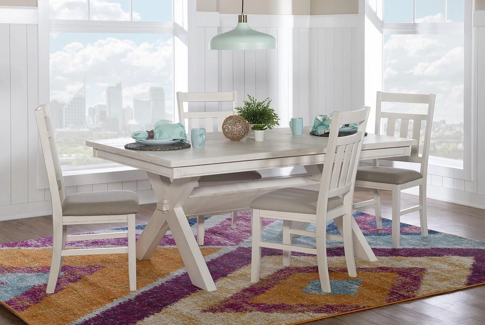Padilla 5-Piece Dining Set, White