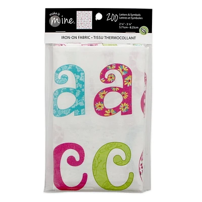 Fabric Creations Make It Mine 2 1/4" Lower Case Letters Iron-On Fabric