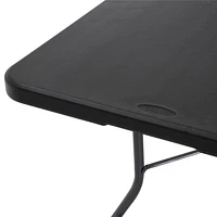 Cosco Deluxe 8 Foot X 30 Inch Fold-in-Half Blow Molded Folding Table, White