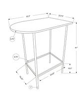 Monarch Specialties Bar Maison, Table De Bar, Hauteur Bar, Pub, 36" Rectangulaire, Petit, Cuisine, Métal, Stratifié, Blanc, Contemporain, Moderne