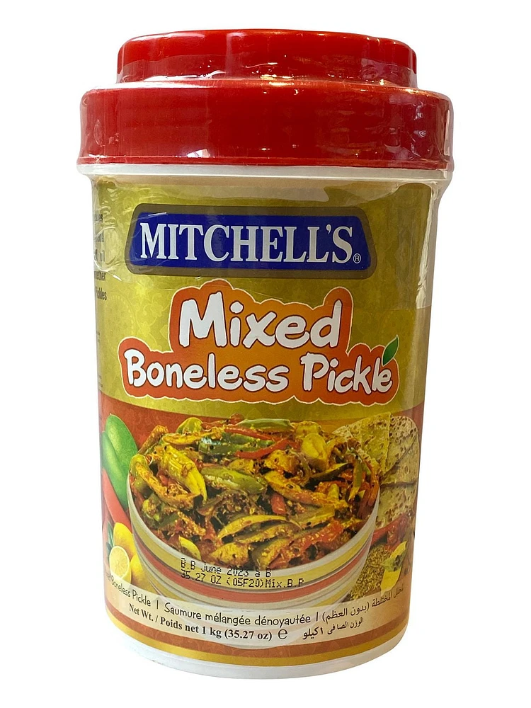 MITCHELL'S BONELESS MIX PICKLE LARGE 1KG, BONELESS MIX PICKLE LARGE