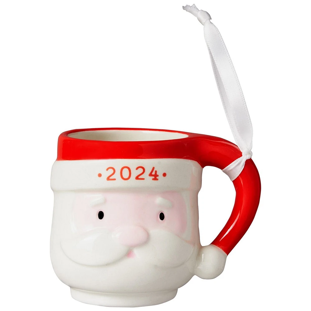 Ornement tasse père Noël Holiday Time