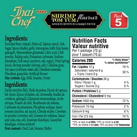 Thai Chef Instant Noodles Shrimp Tom Yum Flavour, 5 X 70 g