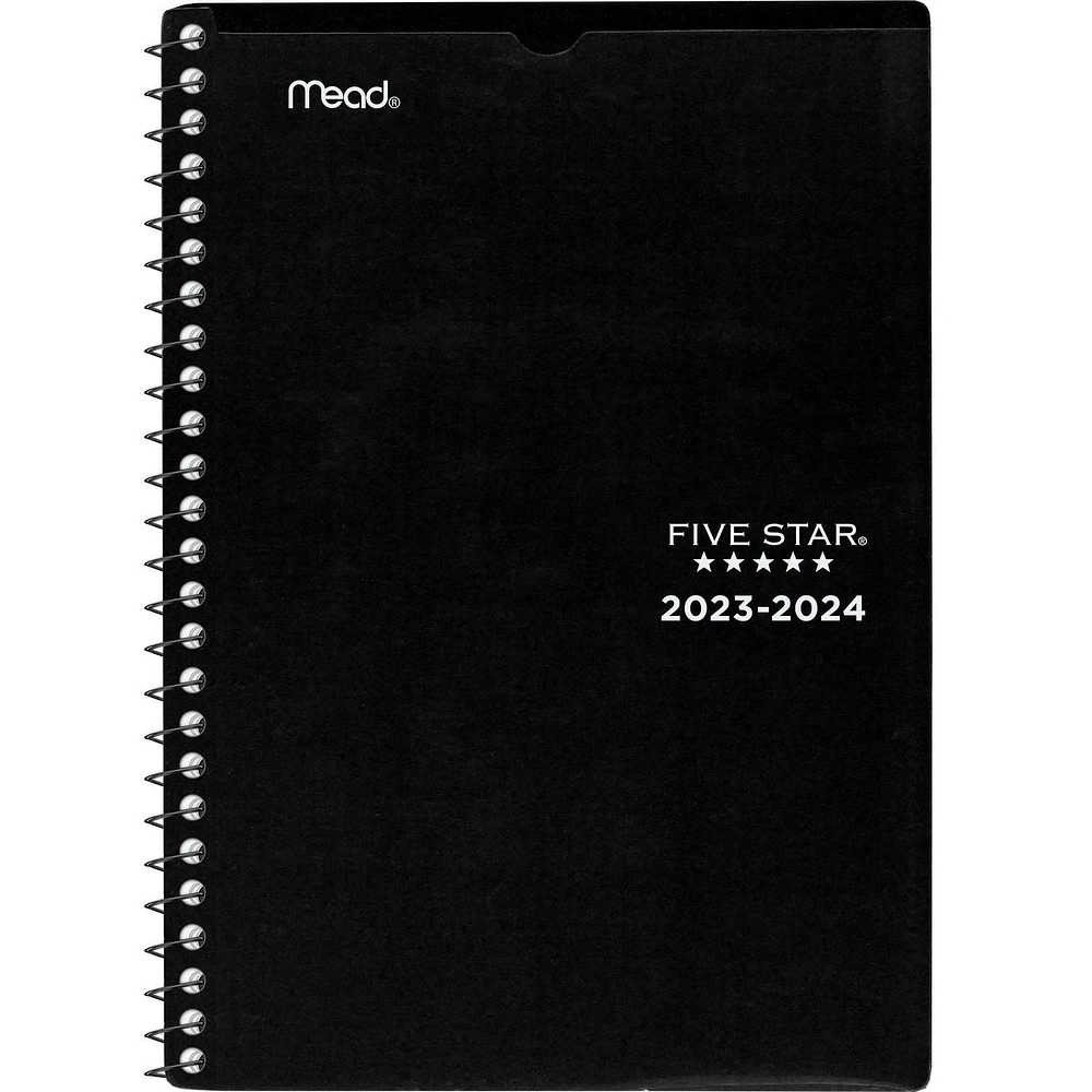 Petit Agenda Scolaire Hebdomadaire/Mensuel 2024 Five Star®, Noir Agenda hebdomadaire/mensuel