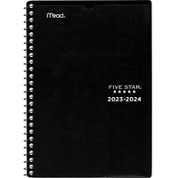 Petit Agenda Scolaire Hebdomadaire/Mensuel 2024 Five Star®, Noir Agenda hebdomadaire/mensuel