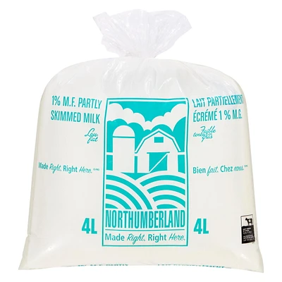 Northumberland Partly Skimmed 1% Milk, 4 L Bag