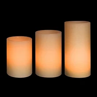 Mainstays Bougies piliers en cire à DEL avec télécommande, non parfumé,