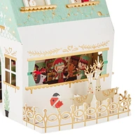 Carte en relief de Noël – Signature de Hallmark (Décoration – Maison du père Noël en 3 dimensions)