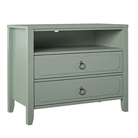 Novogratz Her Majesty 2 Drawer Nightstand, Black