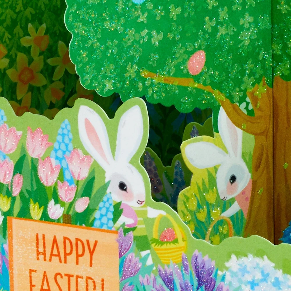 Carte en relief de Pâques – Paper Wonder de Hallmark (Lapins de Pâques)
