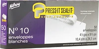 Hilroy enveloppes blanches  4po x 9po