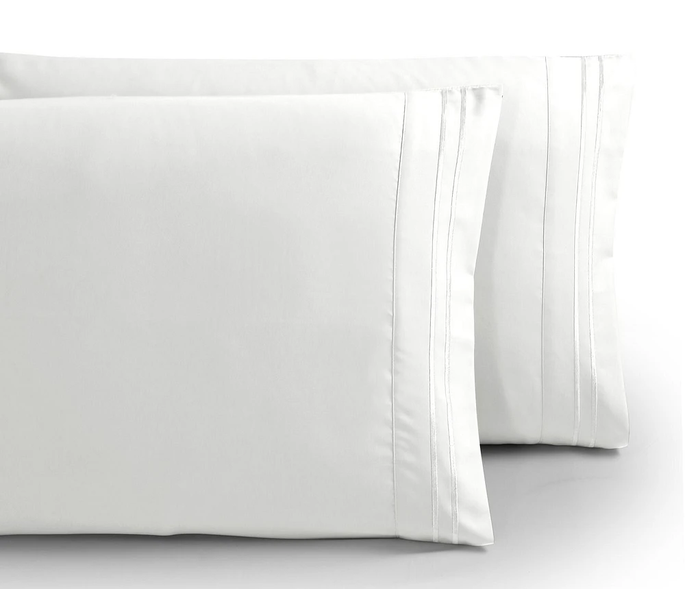 Ensemble de draps en microfibre solide 4 pièces