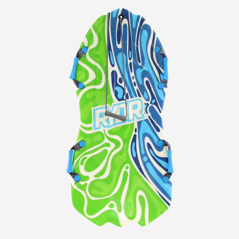 Luge Rydr de 50 pouces pur 2 personnes moulée en 3D (vert lime et bleu)